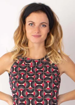 New Coton Du Monde Bandeau africain noeud headband uni Noir