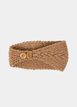 New Coton Du Monde Bandeau Pompon Marron