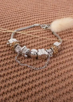 Online Coton Du Monde Bracelet fantaisie breloques bronze Taupe