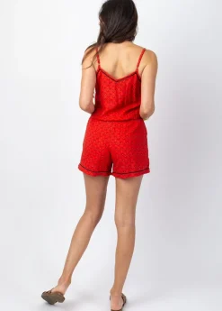 Cheap Coton Du Monde Combi Short fines bretelles ROMY orange Albizia Mandarine