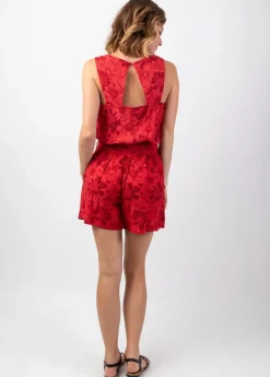 New Coton Du Monde Combishort femme chic  JENNY rouge tendance Rumba