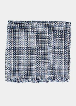 Flash Sale Coton Du Monde Echarpe Carré Bleu Noir Marine