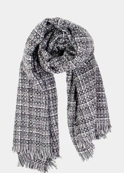 Online Coton Du Monde Echarpe Carré Gris Noir