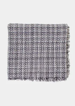 Online Coton Du Monde Echarpe Carré Gris Noir