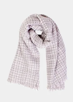 Best Sale Coton Du Monde Echarpe Carré Gris Rose Rose poudre