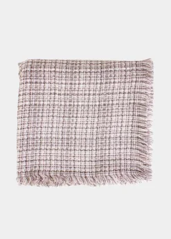 Best Sale Coton Du Monde Echarpe Carré Gris Rose Rose poudre