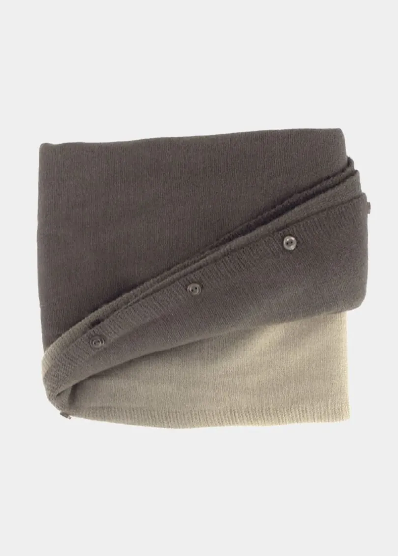 Hot Coton Du Monde Echarpe Multiposition Kaki