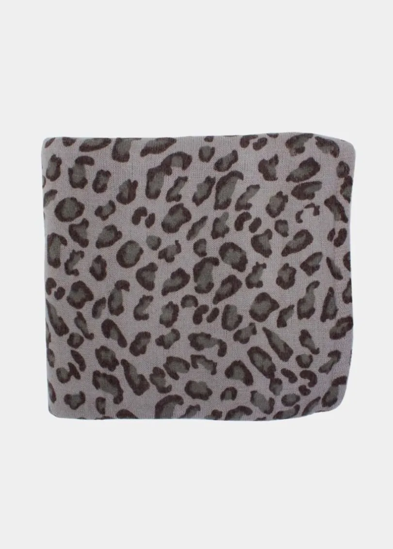 Outlet Coton Du Monde Echarpe Multiposition Léopard Taupe