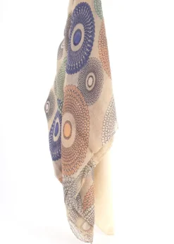 Cheap Coton Du Monde Foulard Cercles Cercles Beige