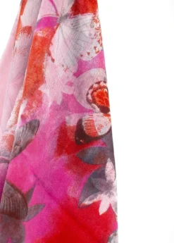 Sale Coton Du Monde Foulard Papillons Papillons Fushia