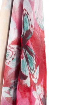 Cheap Coton Du Monde Foulard Papillons Papillons Rose