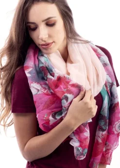 Cheap Coton Du Monde Foulard Papillons Papillons Rose