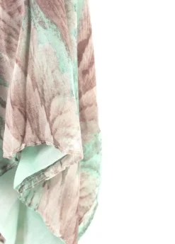 Hot Coton Du Monde Foulard Plume Plumes Vert
