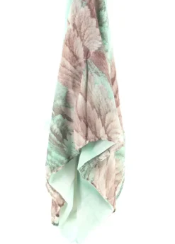 Hot Coton Du Monde Foulard Plume Plumes Vert