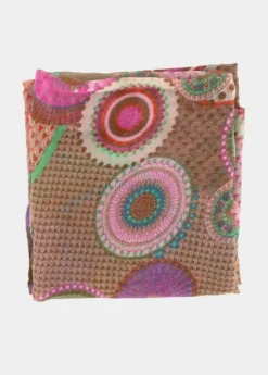 Best Coton Du Monde Foulard Rosace Hippie Vert Violet