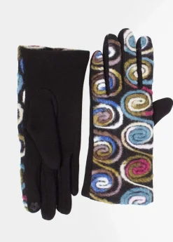 Discount Coton Du Monde Gants Ethniques Bleu