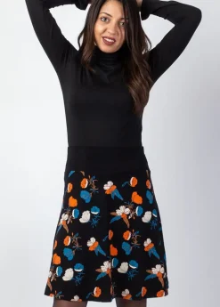 Best Coton Du Monde Jupe courte en coton DEEPALI motif fleurs d'automne Automn Flowers