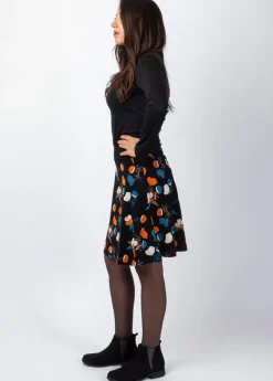 Best Coton Du Monde Jupe courte en coton DEEPALI motif fleurs d'automne Automn Flowers