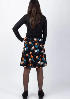 Best Coton Du Monde Jupe courte en coton DEEPALI motif fleurs d'automne Automn Flowers