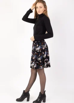 Cheap Coton Du Monde Jupe courte en coton DEEPALI imprimé fleuri Narcisse Hiver