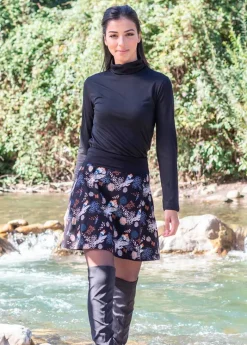 Cheap Coton Du Monde Jupe courte en coton DEEPALI imprimé fleuri Narcisse Hiver