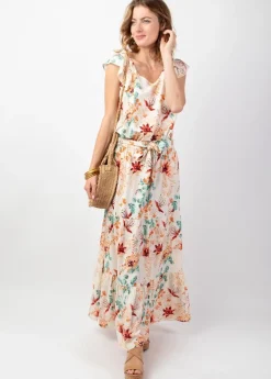 Best Coton Du Monde Jupe longue femme été CHERRY imprimé fleuri bohème chic Garden