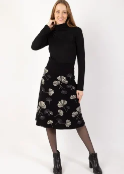 Discount Coton Du Monde Jupe midi en coton JYOTI imprimé Ginkgo