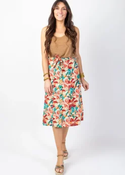 Best Sale Coton Du Monde Jupe mi-longue LEONY boutonnée imprimé fleuri Congo