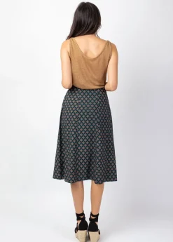 Shop Coton Du Monde Jupe mi-longue LEONY imprimé ethnique Aztec