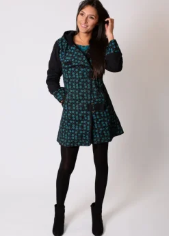 Store Coton Du Monde Manteau doublé polaire OLENIO fleuri Bleu