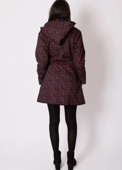 Cheap Coton Du Monde Manteau doublé polaire OLENIO fleuri Bordeaux