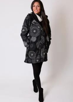 Hot Coton Du Monde Manteau veste polaire LASTO ethnique Gris