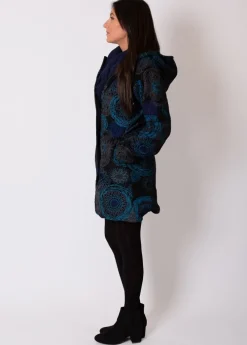 Store Coton Du Monde Manteau veste polaire LASTO ethnique Bleu