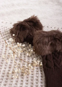 Best Coton Du Monde Mitaines Laine Marron