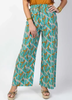 Online Coton Du Monde Pantalon femme ethnique MILLY bleu Savane Bleu