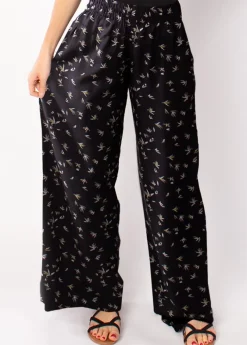 Sale Coton Du Monde Pantalon fluide en viscose SANDY imprimé ethnique noir 10 Noir