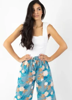 Shop Coton Du Monde Pantalon fluide femme taille élastiquée MILLY Exotique Gris