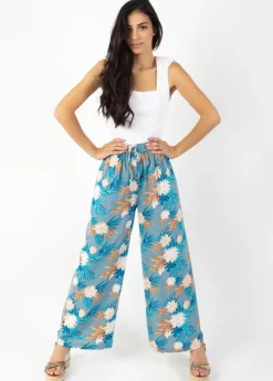 Shop Coton Du Monde Pantalon fluide femme taille élastiquée MILLY Exotique Gris