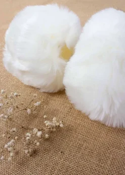 Best Coton Du Monde Poignets Fourrure Blanc