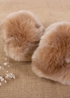 Store Coton Du Monde Poignets Fourrure Taupe