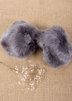 Best Sale Coton Du Monde Poignets Fourrure Anthracite