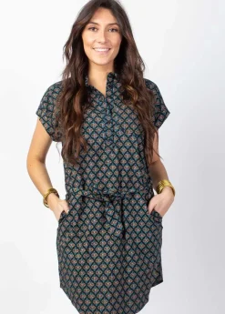 Store Coton Du Monde Robe chemise courte TALIA imprimé ethnique