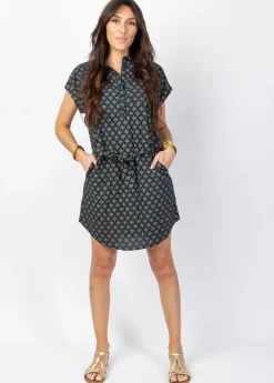 Store Coton Du Monde Robe chemise courte TALIA imprimé ethnique