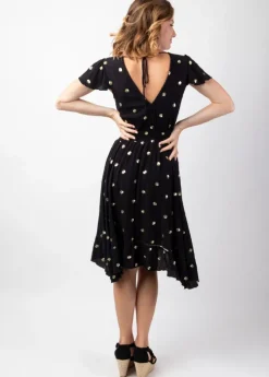 New Coton Du Monde Robe courte à sequins INDIA e Noir