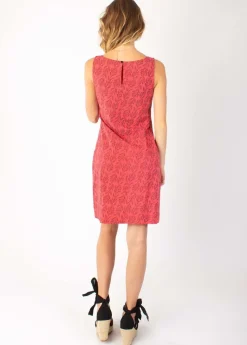 Hot Coton Du Monde Robe courte en coton ADRIANA imprimé ethnique rouge 7 Rouge