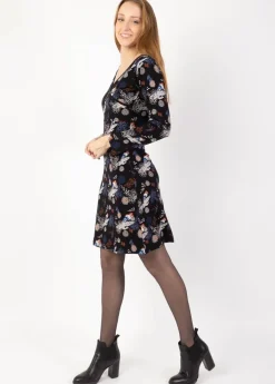 Online Coton Du Monde Robe courte en coton ARYA imprimé floral Narcisse Hiver