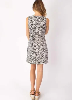 Online Coton Du Monde Robe courte en coton MARLA sans manches imprimé africain 25 Beige