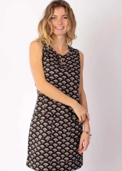 Store Coton Du Monde Robe courte en coton MARLA sans manches imprimé ethnique noir 49 Noir