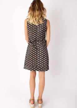 Store Coton Du Monde Robe courte en coton MARLA sans manches imprimé ethnique noir 49 Noir