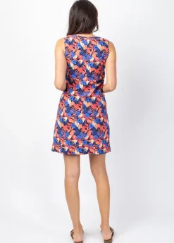 Discount Coton Du Monde Robe courte en coton MARLA sans manches imprimé floral Majorque